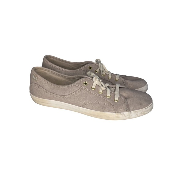 Keds Metallic Mauve Lace Up Sneakers Size 10 - Picture 1 of 7